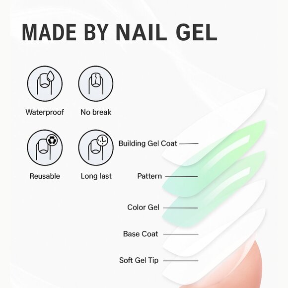 Sunset-SheSlay Soft Gel Press-On Nails – 30pcs Full Kit - Picture 2 of 5